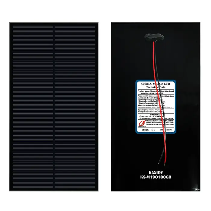 2W panneau solaire noir