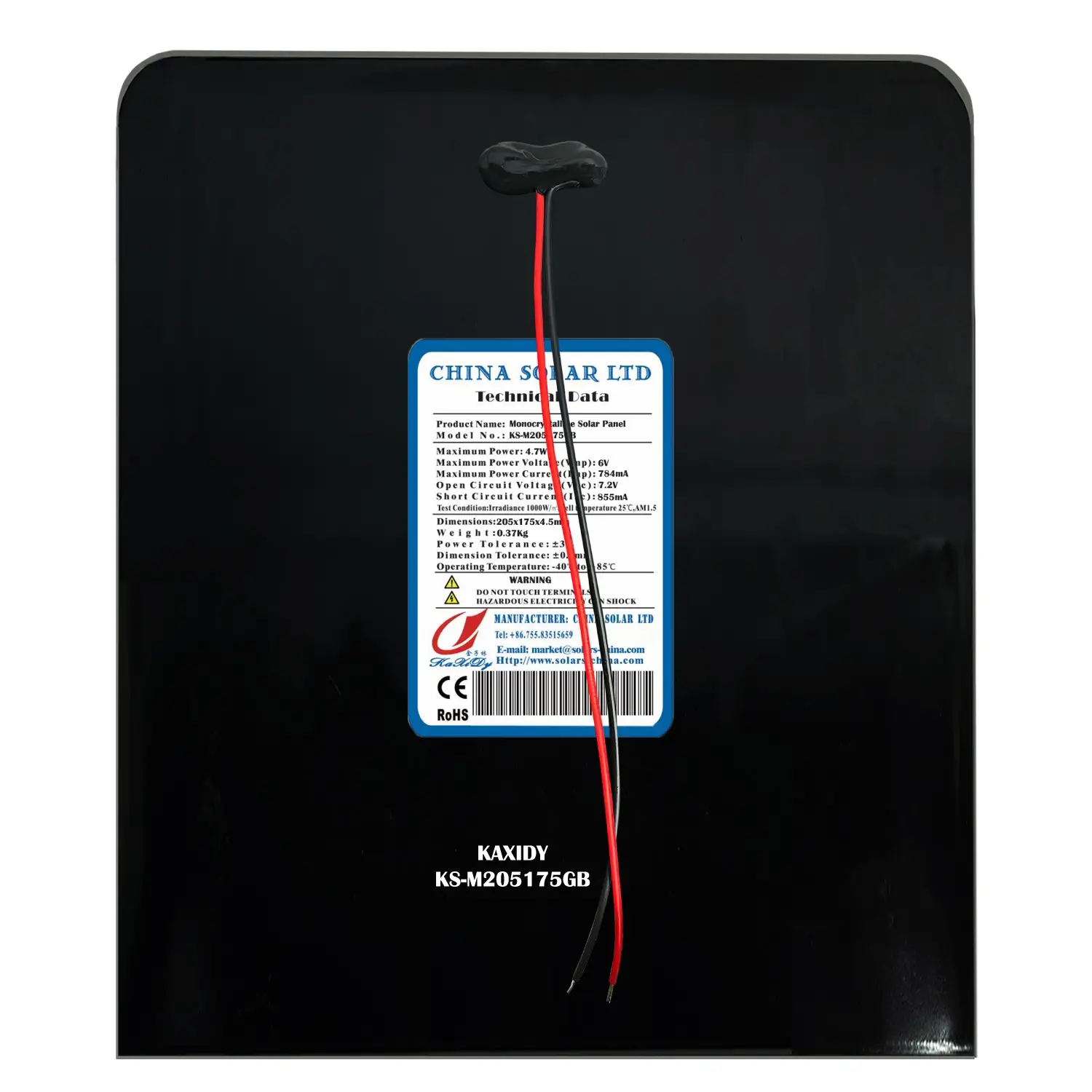 Noir Panneau Solaire 5W