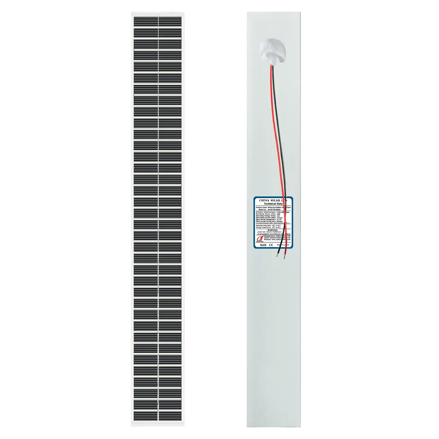 10W Longue Panneau Solaire