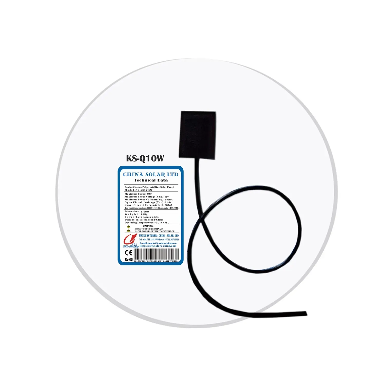 Panneau Solaire Circulaire 10W