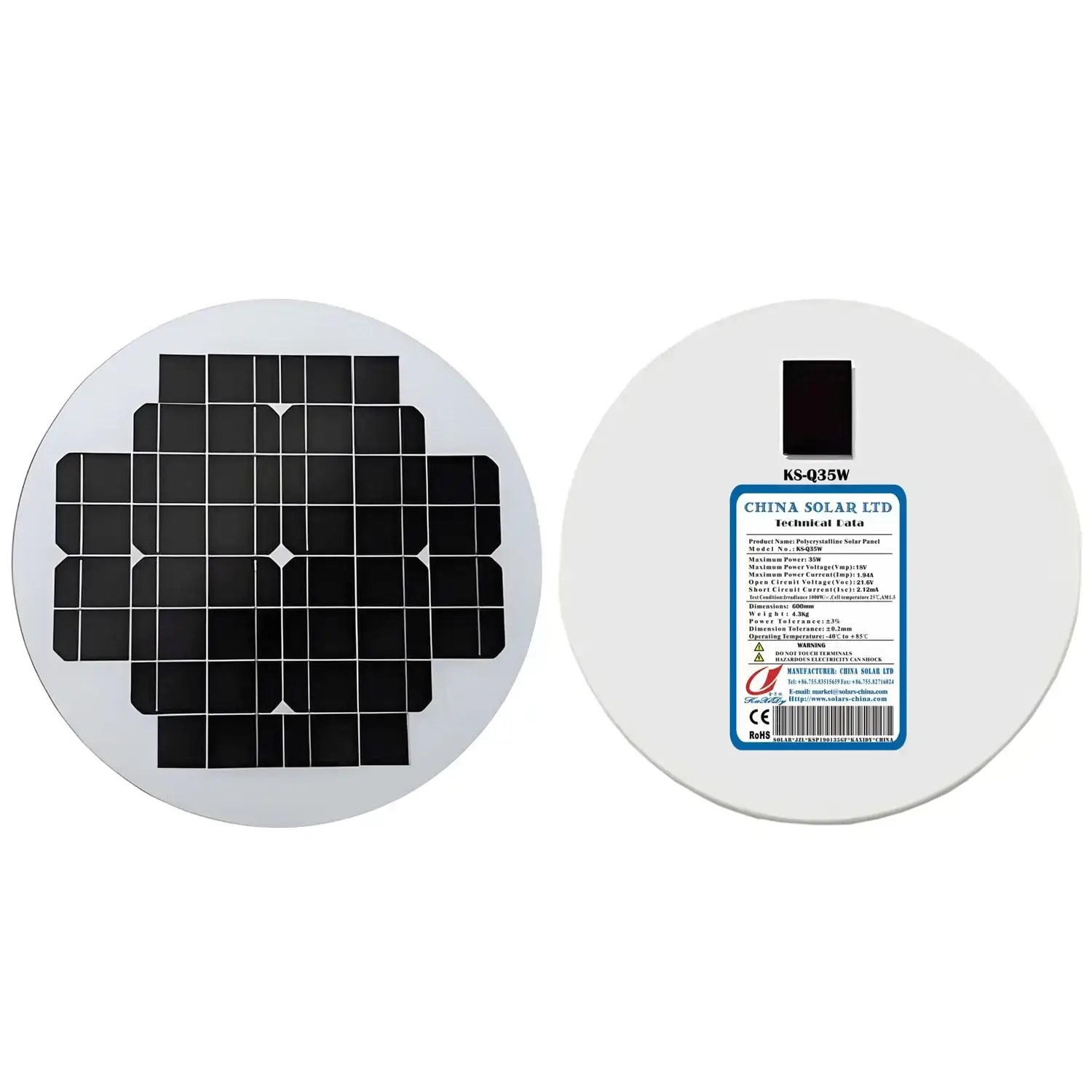 panneau solaire circulaire 35W