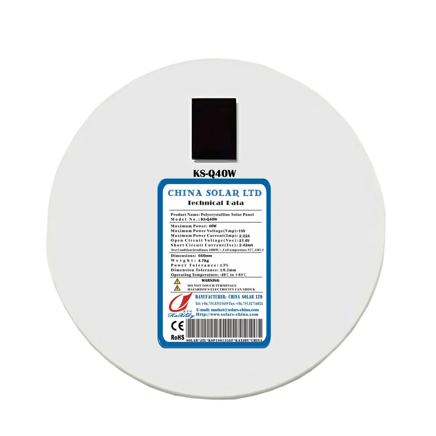panneaux solaires rond 40W